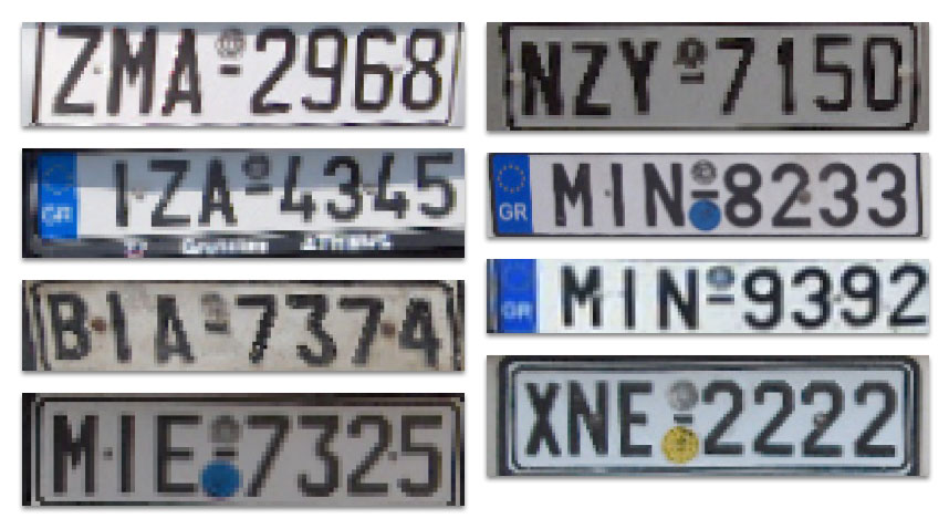 Figure 2: An important fact to note is that each of our license plates contains 7 characters -- 3 letters followed by 4 numbers. We'll be able to exploit this information to build a more accurate character classifier later in this module.