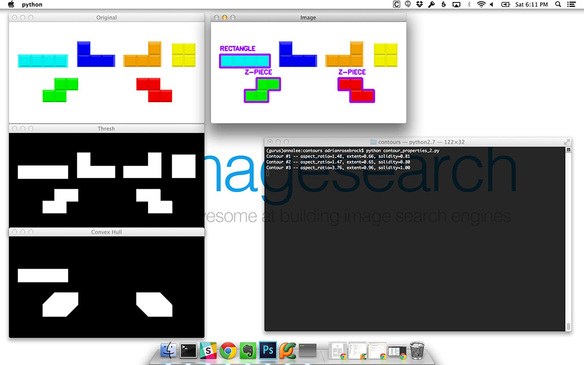 Figure 20: Identifying the rectangle Tetris block.